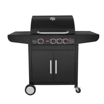 Thermogatz GS Grill Lux Ψησταριά Υγραερίου Μαντεμένιας Σχάρας 60x42εκ. με 3 Εστίες 9kW και Πλαϊνό Μάτι